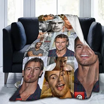 Image of Huaaiwangy Theo Actor James Throw Blanket, Ultra Soft Flannel Fleece Lightweight Blankets Warm Air Conditioning Blanket For Couch Sofa Bed 60x50 Inch