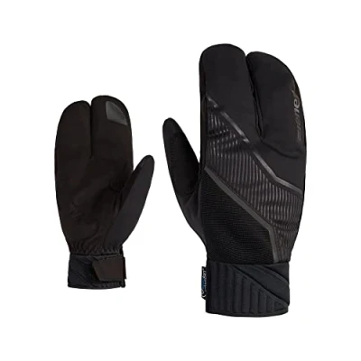 Image of Ziener UZOMIOS Men&#039;s Cross Country Gloves Extra Warm Wool Lobster, Black, 6
