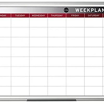 Image of Bi Office Earth Weekly Planning Magnetic Aluminum Frame 90 x 60 cm