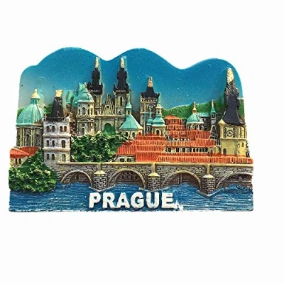 Image of Prague Czech Republic 3D Fridge Magnet Souvenir Gift Home Kitchen Decoration Magnetic Sticker,Prague Refrigerator Collection