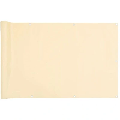 Image of vidaXL Balcony Privacy Screen Cream 400x90 cm PVC