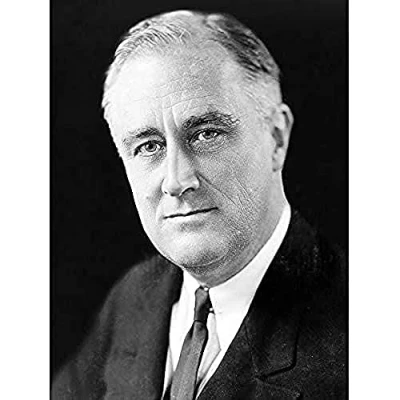Image of Portrait President FDR Franklin Roosevelt Old Photo Unframed Wall Art Print Poster Home Decor Premium