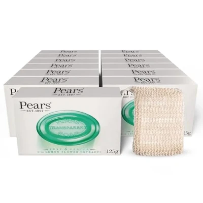 Image of Pears Lemon Soap Bars 125g 12 Pack + 1x Bag