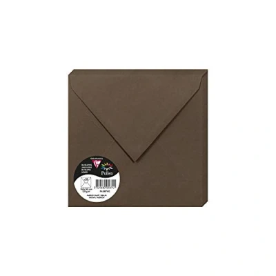 Image of Clairefontaine Ref 5874C Pollen Envelopes (Pack of 20) 165 x 165mm Sized, 120gsm Paper, Gummed Seal, Inkjet &amp; Laser Printer Compatible, Acid Free Brown
