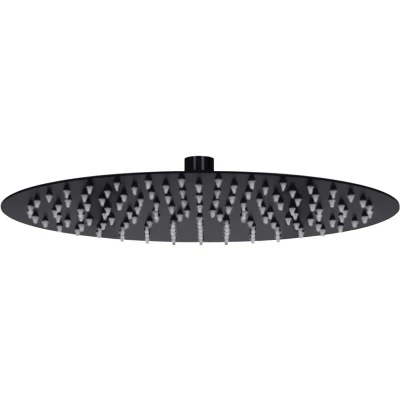 Image of vidaXL Rain Shower Head Stainless Steel 30 cm Round Black