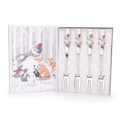 Image of Christmas Concepts® Snowman &amp; Friends Deluxe Ceramic Tableware Range (Cake Forks)