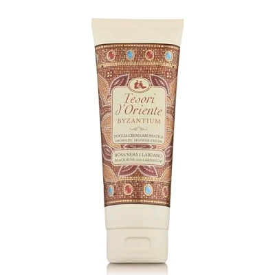 Image of Tesori d&#039;Oriente:&quot;Byzantium&quot; Aromatic Shower Cream, with Black Rose and Labdanum 8.45 Fluid Ounce (250ml) Tubes (Pack of 2) [ Italian Import ]
