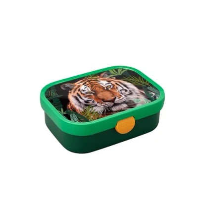 Image of Mepal Lunch Box Campus Bento for Children with Compartment &amp; Fork Clip Closure BPA Free Dishwasher Safe 750 ml Wild Tiger