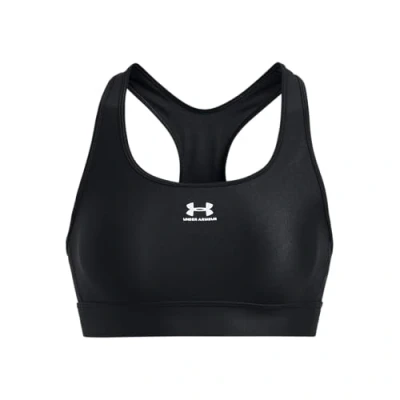 Image of Under Armour UA HG MID Padless Medium support sports bra, Women&#039;s, Size: XXL, Black/white