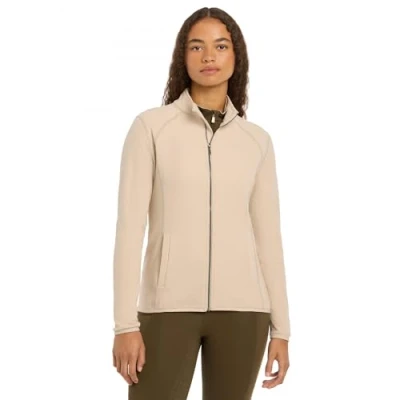 Image of LeMieux Faye Zip Through Womens Fleece Jacket Stone 6