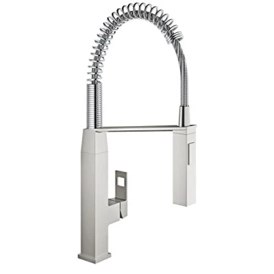 Image of GROHE Eurocube Single Lever Sink Mixer 1/2&quot; Supersteel 31395DC0