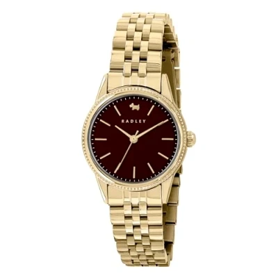 Image of RADLEY Womens Gold Plated Coin Edge Stainless Steel Bracelet Watch