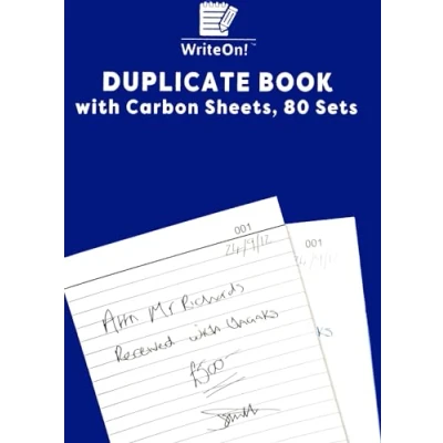 Image of (2 Pack) A5 Duplicate Book with Carbon Sheet 1 80 Page Full Size