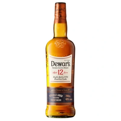 Image of Dewar’s 12 Year Old Blended Scotch Whisky, Double Aged in Fine Oak Casks For Extra Smoothness, Notes of Citrus, Dried Fruit &amp; Vanilla, 40% ABV, 70cl / 700ml