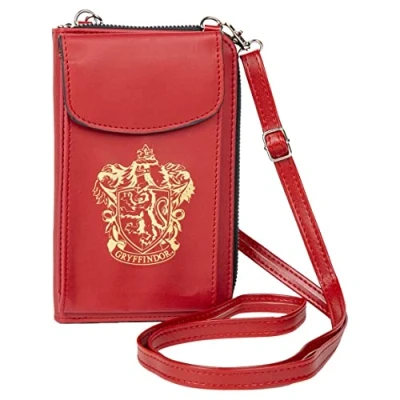 Image of Harry Potter Shoulder Bag for Money and Mobile Phone Wallet Case Gryffindor Slytherin Ravenclaw, Gryffindor, Western
