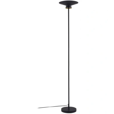 Image of Lindby LED floor lamp Norvind, black, metal, 1 bulb