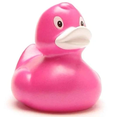 Image of Duckshop Elena Bath Duck Pink Metallic I Squeaky L 9 cm