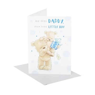 Image of UK Greetings Father&#039;s Day Card for Daddy From Son Blue Bear Design