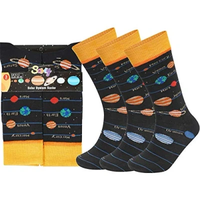 Image of 3 Pack Solar System Socks 6 11 Mens