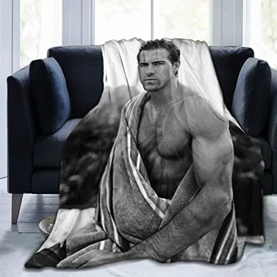 Image of Ryan Reynolds Fleece Blanket Throw Lightweight Super Soft Cozy Luxury Bed Microfiber