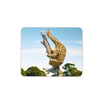 Image of Destination Vinyl ltd Funny Giraffe Mouse Mat Pad Joke Mum Sister Brother Kids Computer #8867