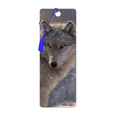 Image of 3D LiveLife Bookmark Lone Wolf from Deluxebase. A with lenticular Artwork Licensed Renowned Artist Collin Bogle
