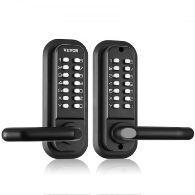 Image of VEVOR Mechanical Keyless Entry Door Lock, 14 Digit Keypad, Double Sided Embedded Outdoor Gate Locks Set with Keypad and Handle, Water Proof Zinc Alloy, Easy to Install, for Garden, Yard, Garage