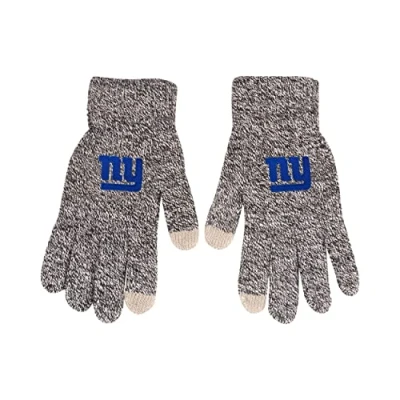 Image of FOCO NFL 2022 GREY KNIT GLOVES, New York Giants, One size