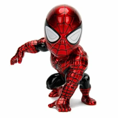 Image of Jada Toys 253221003 Marvel Superior Spider Man 10cm Diecast Figure, Metallic red, Blue
