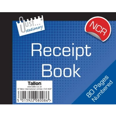 Image of Just stationeryNCR Receipt Book 1 80 Pages