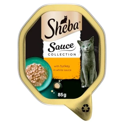 Image of Sheba Fine Recipes Cat Tray with Turkey in Sauce, 85g