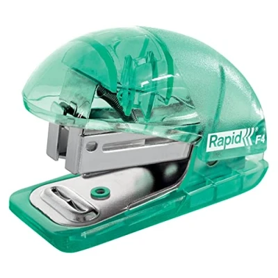 Image of Rapid F4 Colour&#039;Ice Mini Stapler, 10 Sheet Capacity, Includes 1000 x Staples, Blue, 5001326