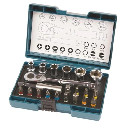 Image of Makita B 54081 21 Piece Screw Bit and Ratchet Set