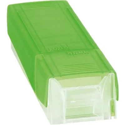 Image of Brunnen Twinboxx Styrolux Index Card Box with Approx. 600 Cards A8 Pea Green