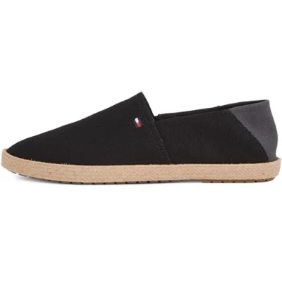 Image of Tommy Hilfiger CORE Espadrilles, Men&#039;s, Size: 8, Black Cotton