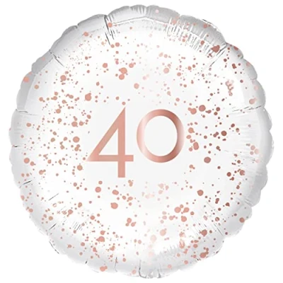 Image of Amscan 9914149 Rosegld Celebr Std Foil 40