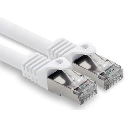 Image of freiwerk 1.5m white 1 piece CAT.7 network cable Lan Ethernet patch s FTP LSZH PIMF 10GB RJ45 plug Cat6a