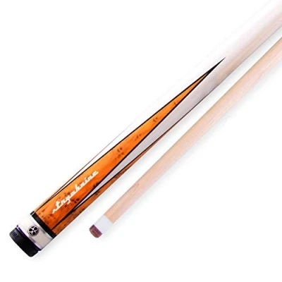 Image of YRU 58&quot; Pool Cue, 20oz Snooker Cue Maple Shaft Handmade 1/2 Joint 9.5MM Tip With Protector(Color:A)