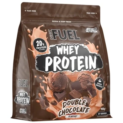 Image of Bodyfuel Whey Protein Powder 20g for Muscle Recovery &amp; Weight Management Low Calorie, Keto Friendly (900g 27 Servings) (Double Chocolate)