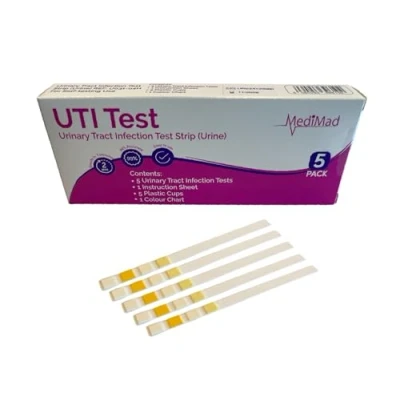 Image of Urinary Tract Infection Urine Test Strips UTI Tests for Women &amp; Men 5 Pack