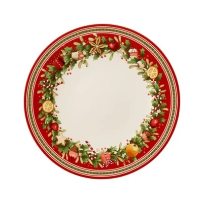 Image of Villeroy &amp; Boch Winter Bakery Delight Dinner Plate Red, Dishwasher Safe, Microwave Christmas Plate, Tableware Dinner, Large Premium Porcelain