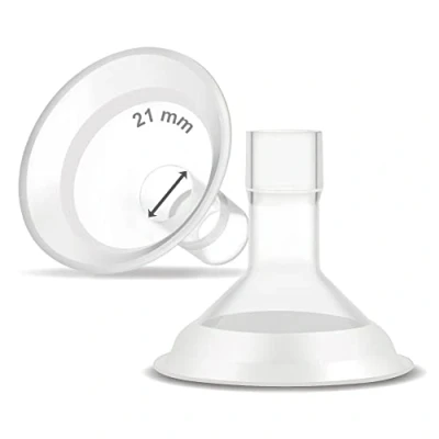 Image of Maymom MyFit Comfy Series 21 mm Two Piece Design Breastshield Compatible with Medela Breast Pumps; Not Original Pump Parts; Replace Shields; Fit MaxFlow Flex Connector; 2pc