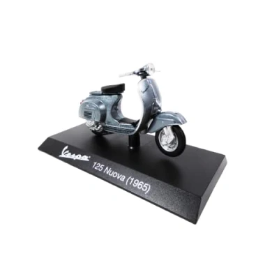 Image of OPO 10 Collection miniature scooter 1/18 compatible with Piaggio Vespa 125 Nuova dark gray 1965 Ves0023