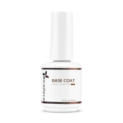 Image of Nicedeco Nail Gel Polish Base Coat, 15ML Coat UV/LED Soak Off, Clear Long Lasting Glossy Shine Finish for DIY Art at Home