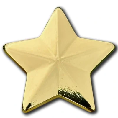 Image of 3D Star Badge Lapel Pin Single (GOLD)