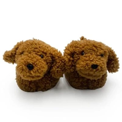 Image of Baffies&#039; Krazy Kicks Bonnie The Dog Small. Soft Plush Warm Animal Slippers, Comfortable Winter Slippers for Women &amp; Men, Indoor Fluffy Non Slip Cute Home, Lover Gift.