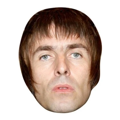 Image of FoxyPrinting Liam Gallagher Celebrity Cardboard Party Face Mask Fancy Dress