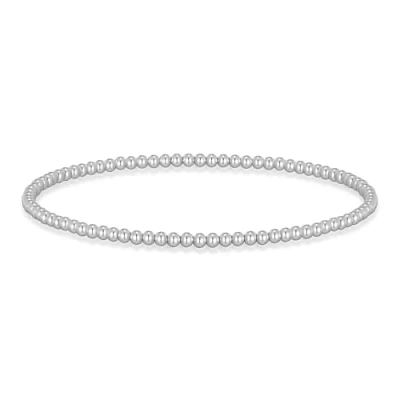 Image of Philip Jones Silver Plated Beaded Stretch Bracelet
