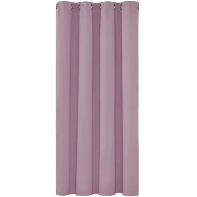 Image of Deconovo Thermal Insulated Blackout Curtain Fabric Ring Top Eyelet for Bedroom Windows 52&quot;x 54&quot; Baby Pink 1 PANEL