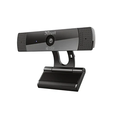 Image of Trust Gaming GXT 1160 Vero Full HD Webcam, 1920x1080, 30 Frames per Second, Webcam with Built in Microphone, for Streaming, Twich, Skype, YouTube, PC, Laptop Black